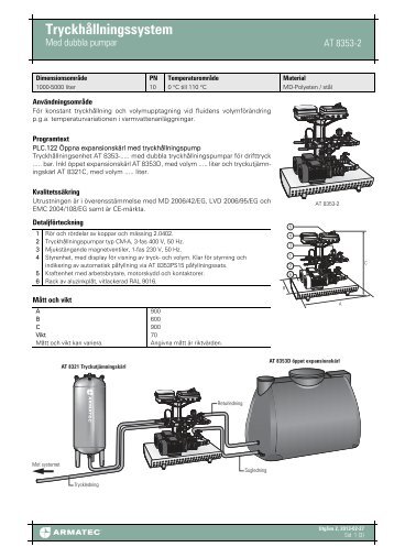ProduktbladfÃ¶r TryckhÃ¥llningssystem - Armatec