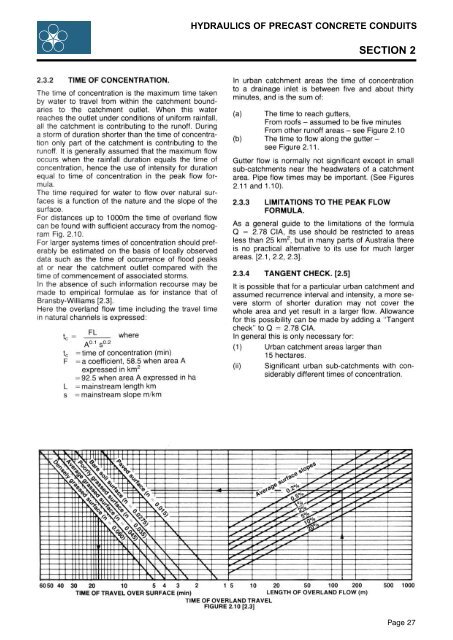 HYDRAULICS OF PRECAST CONCRETE CONDUITS ... - Humes