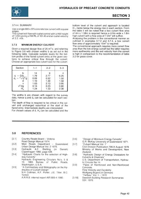 HYDRAULICS OF PRECAST CONCRETE CONDUITS ... - Humes