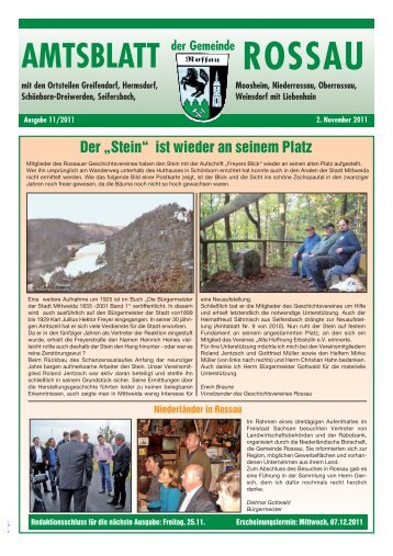 AMTSBLATT - Gemeinde Rossau