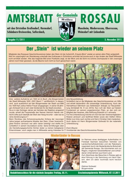 AMTSBLATT - Gemeinde Rossau