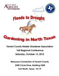 Floods to Drought â Gardening in North Texas - Tarrant County ...