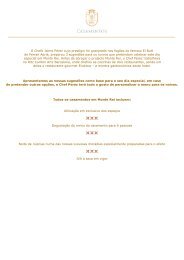 os nossos menus de casamento.