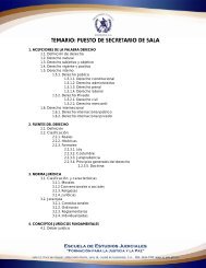 TEMARIO: PUESTO DE SECRETARIO DE SALA - Organismo Judicial