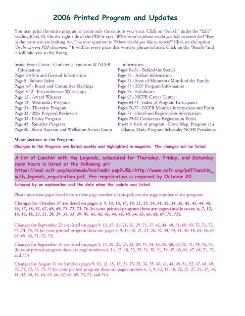 2006 NCFR Annual Conference - National Council on Family