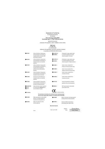 Declaration of Conformity - Gigabyte