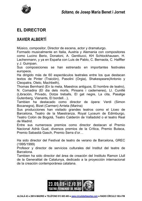 Dossier en PDF - CÃ­rculo de Bellas Artes
