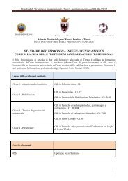 Standard di Tirocinio e insegnamento clinico - Azienda Provinciale ...