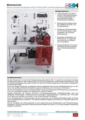 Motortechnik - bei BBH Technische Anlagen GmbH