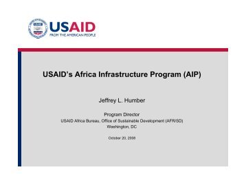 USAID's Africa Infrastructure Program (AIP)