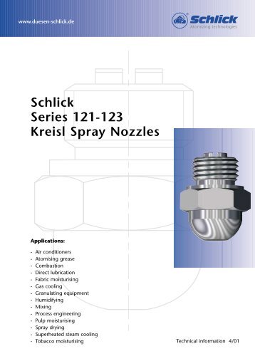 Schlick Series 121-123 Kreisl Spray Nozzles - DÃ¼sen-Schlick GmbH