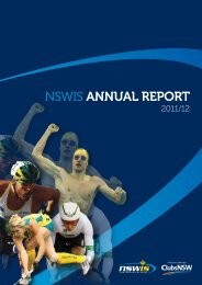 + View latest Annual Report - NSW Institute of Sport