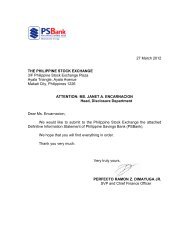 27 March 2012 THE PHILIPPINE STOCK EXCHANGE 3/F ... - PSBank