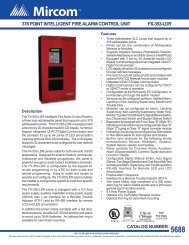 378 point intelligent fire alarm control panel fx-353-ldr - Mircom