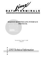 request response linx interface protocol - LINX Data Terminals