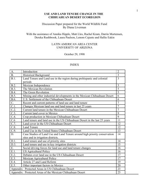 land use and land tenure change in the - El Colegio de Chihuahua