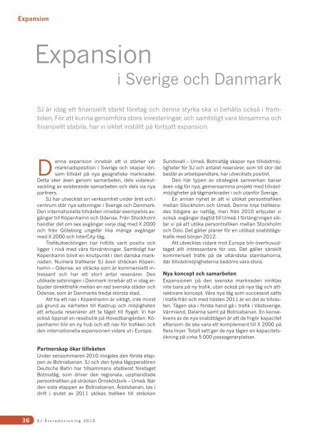 SJ AB Årsredovisning 2010 - Årsöversikt (pdf)