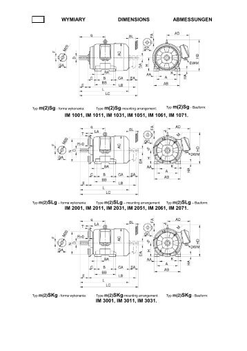 WYMIARY DIMENSIONS ABMESSUNGEN IM 1001 ... - Cantoni Group