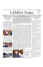 LSMSA today fall2003.pmd - Louisiana School for Math, Science ...