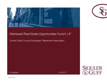 Distressed Real Estate Opportunities Fund II, LP - cccera