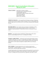 Report from Board January 25, 2012 - SD68 School District