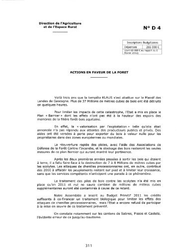 Volume 1, partie 3 - Conseil général des Landes