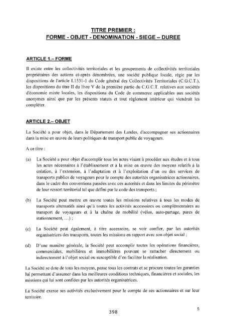 Volume 1, partie 3 - Conseil général des Landes