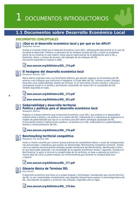 1.1 Documentos sobre Desarrollo Económico Local - Recursos de ...