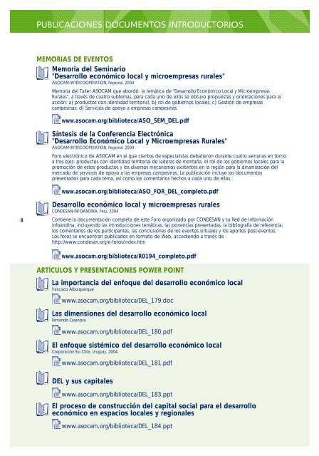 1.1 Documentos sobre Desarrollo Económico Local - Recursos de ...