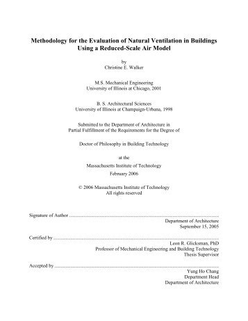 Methodology for the Evaluation of Natural Ventilation in ... - Cham