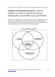 Outdoor Environmental Education: Using the Outdoors as a place to ...