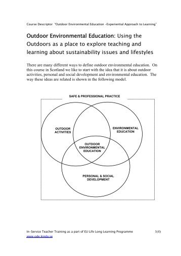 Outdoor Environmental Education: Using the Outdoors as a place to ...