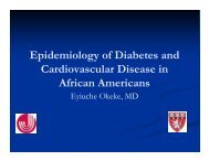 Epidemiology of Diabetes and Cardiovascular Disease in Special ...