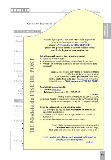 fisa postului pentru consilier economist.pdf - Bani si Afaceri la cheie ...