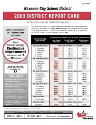 2003 DISTRICT REPORT CARD - the Ravenna School District