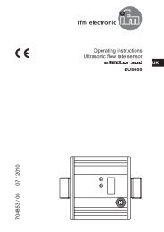 Operating instructions Ultrasonic flow rate sensor ... - IFM Electronic