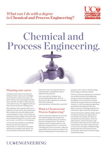 Chemical and Process Engineering. - University of Canterbury