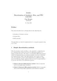 Article: Discretization of simulator, filter, and PID controller