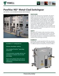 PowlVac-NDÂ® Metal-Clad Switchgear - Powell Industries, Inc.