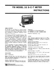 YSI Model 33 S-C-T Meter Instruction Manual - YSI.com