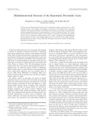 Multidimensional Structure of the Hypomanic Personality Scale