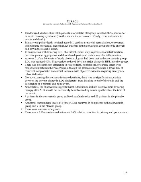 PHARMACOTHERAPY REVIEW CNS STIMULANTS for treatment of ...