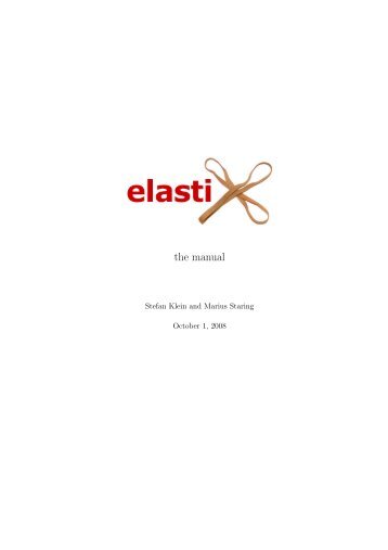 the manual - elastix