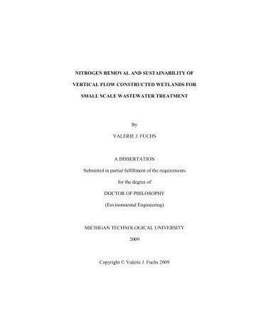 NITROGEN REMOVAL AND SUSTAINABILITY OF VERTICAL FLOW ...