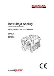 Instrukcja obsÃ…Â‚ugi agregatu Honda EM 65 IS - pdf [3.91 MB] - Wobis