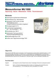 MU1000-00- Prospekt - Martens Elektronik GmbH