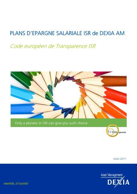 Code europÃ©en de Transparence ISR - Dexia Asset Management