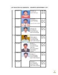 LIST SELECTED AE CANDIDATE - HIGHWAYS DEPARTMENT- 2011