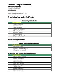 2nd term graduates (Update) - De La Salle-College of Saint Benilde