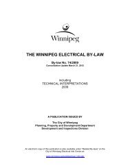 THE WINNIPEG ELECTRICAL BY-LAW - City of Winnipeg